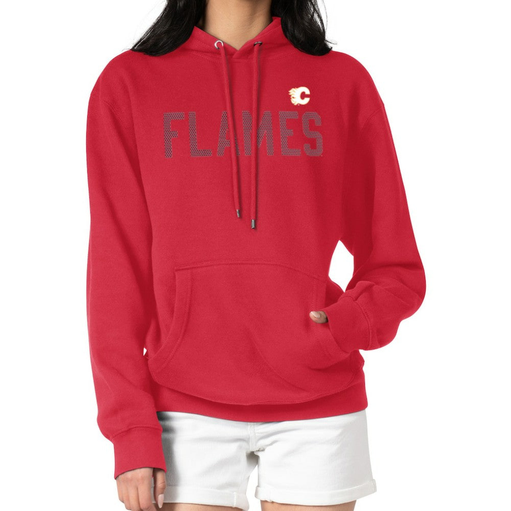 Calgary Flames G-III 4Her by Carl Banks Women's Dot Print Pullover Hoodie - Red - NHL