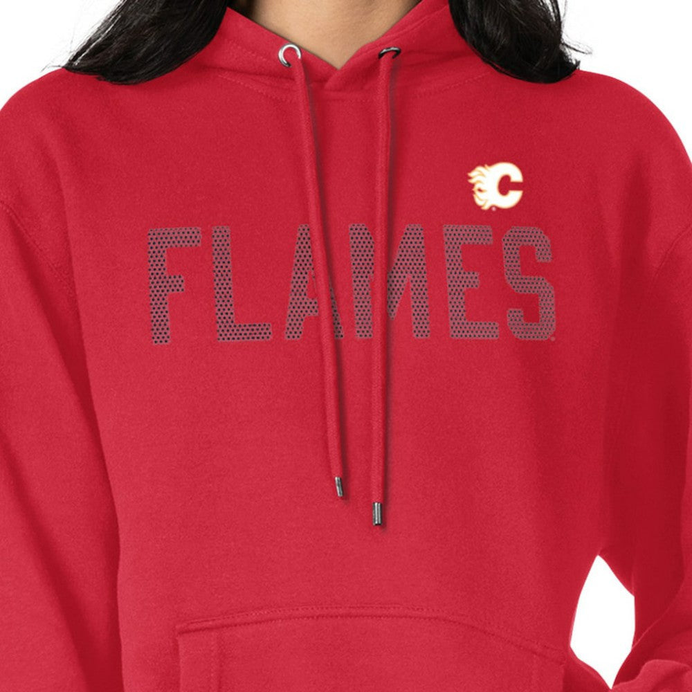 Calgary Flames G-III 4Her by Carl Banks Women's Dot Print Pullover Hoodie - Red - NHL