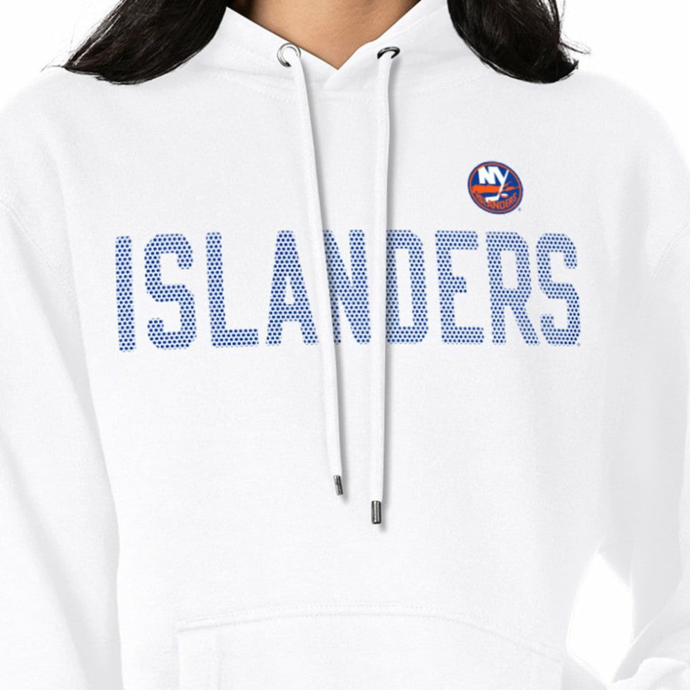 New York Islanders G-III 4Her by Carl Banks Women's Dot Print Pullover Hoodie - White - NHL
