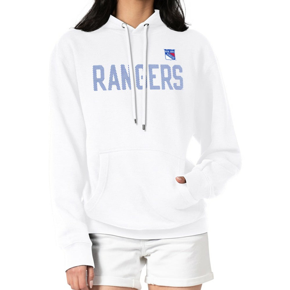 New York Rangers G-III 4Her by Carl Banks Women's Dot Print Pullover Hoodie - White - NHL