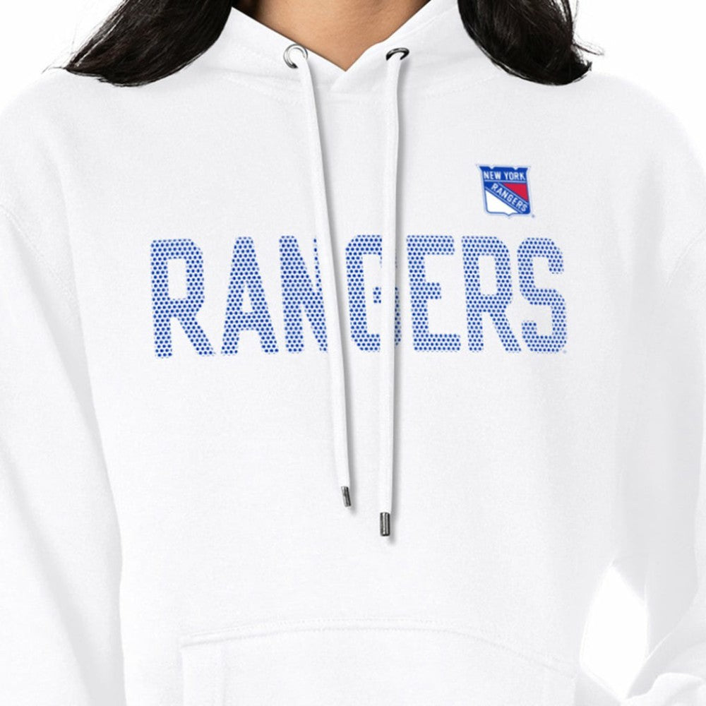 New York Rangers G-III 4Her by Carl Banks Women's Dot Print Pullover Hoodie - White - NHL