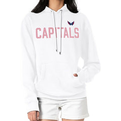 Washington Capitals G-III 4Her by Carl Banks Women's Dot Print Pullover Hoodie - White - NHL
