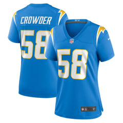 Tae Crowder Los Angeles Chargers Women's Team Game Jersey Powder Blue | Nike for Sale