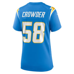Tae Crowder Los Angeles Chargers Women's Team Game Jersey Powder Blue | Nike for Sale