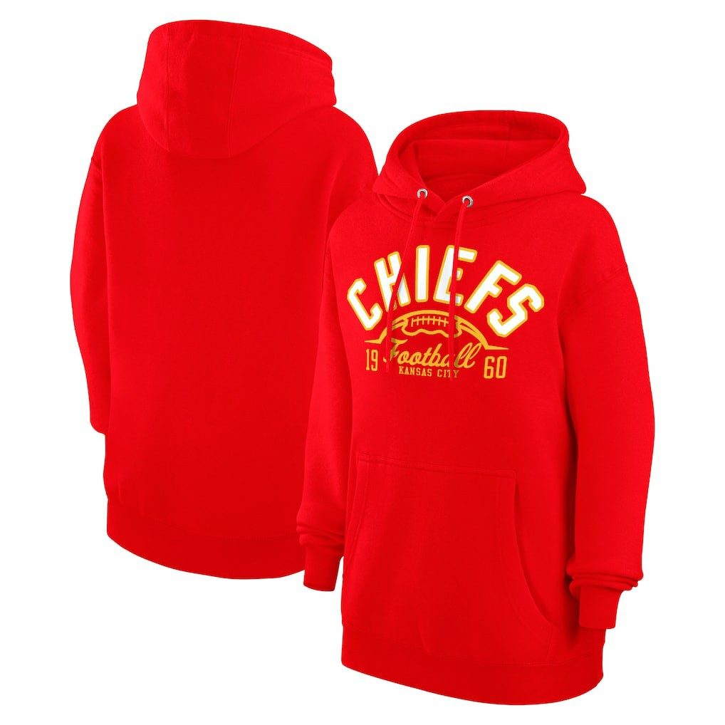 Kansas City Chiefs Starter Unisex Half Ball Team Fleece Pullover Hoodie Red | NFL