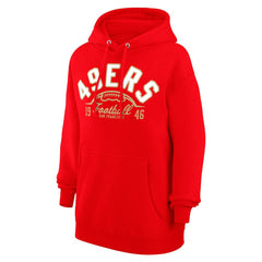 San Francisco 49ers Starter Unisex Half Ball Team Fleece Pullover Hoodie Scarlet | NFL