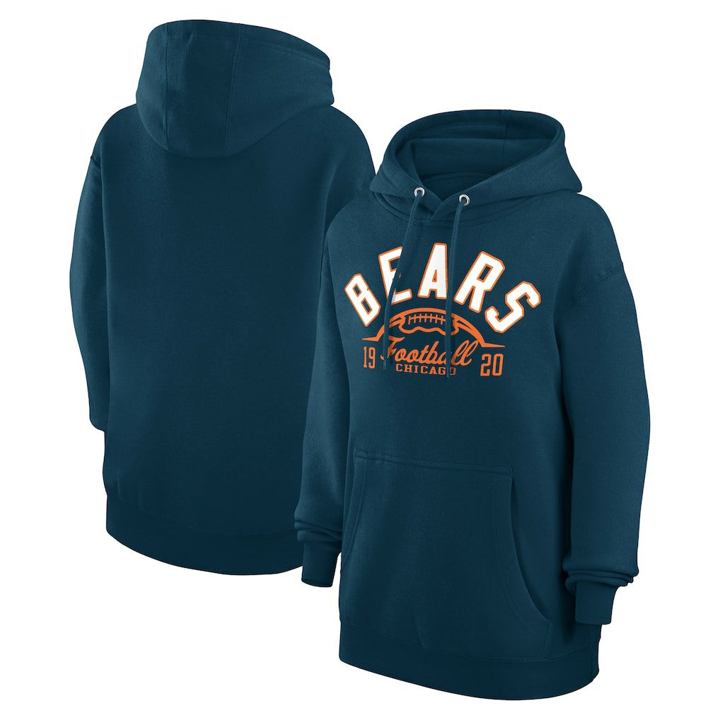 Chicago Bears Starter Unisex Half Ball Team Fleece Pullover Hoodie Navy | NFL