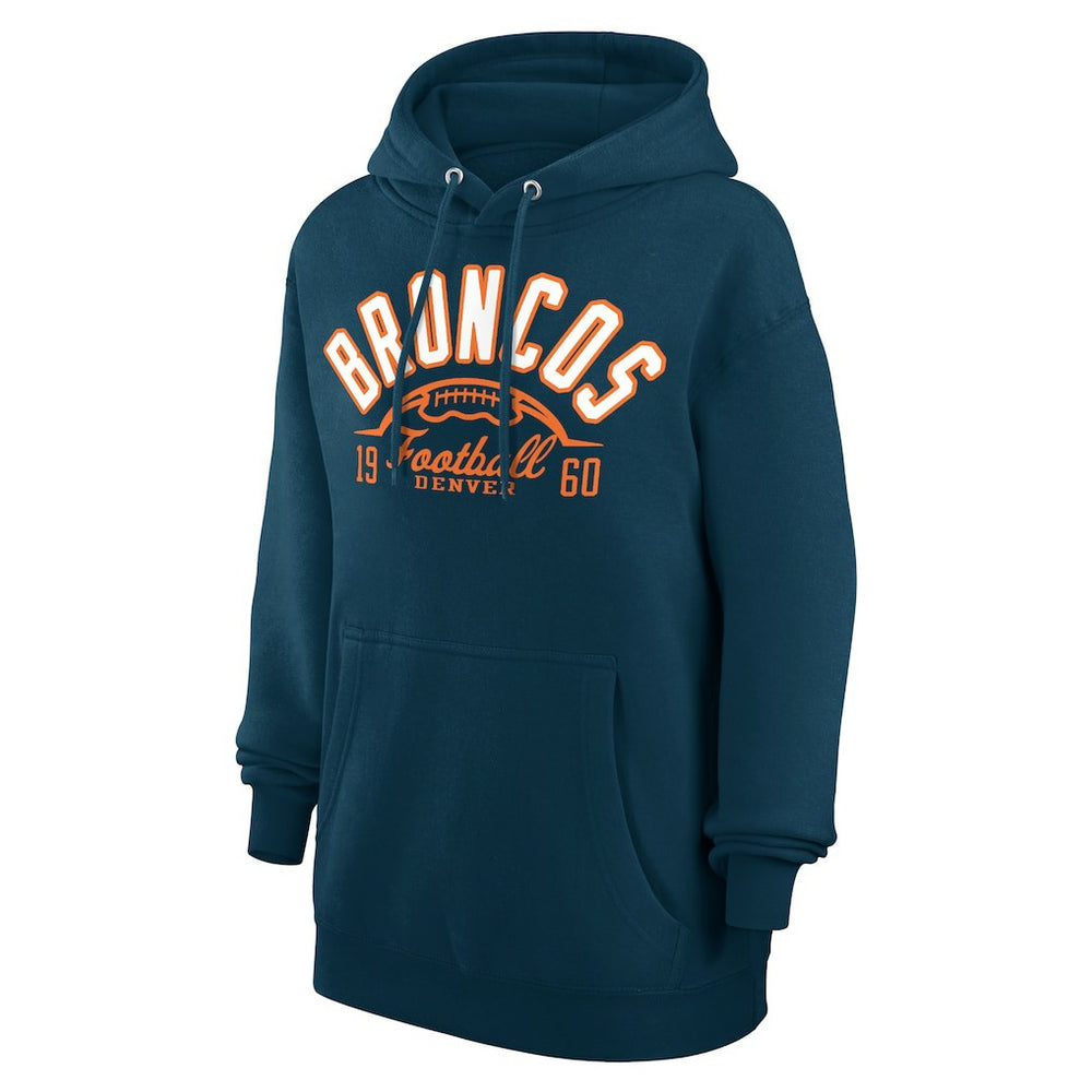 Denver Broncos Starter Unisex Half Ball Team Fleece Pullover Hoodie Navy | NFL