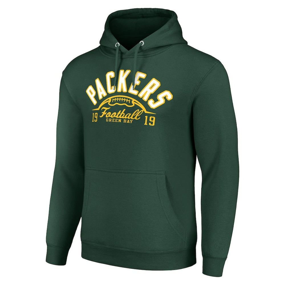 Green Bay Packers Starter Unisex Half Ball Team Fleece Pullover Hoodie Green | NFL