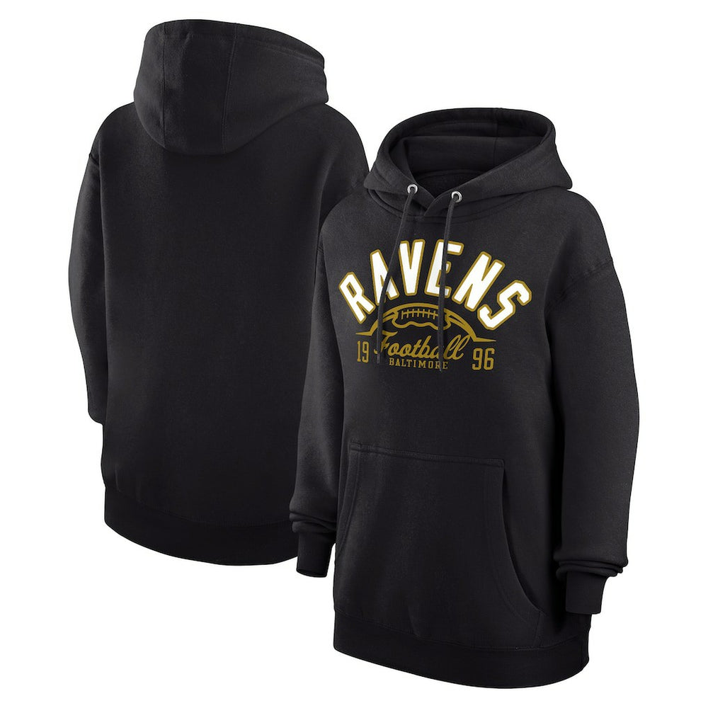 Baltimore Ravens Starter Unisex Half Ball Team Fleece Pullover Hoodie Black | NFL