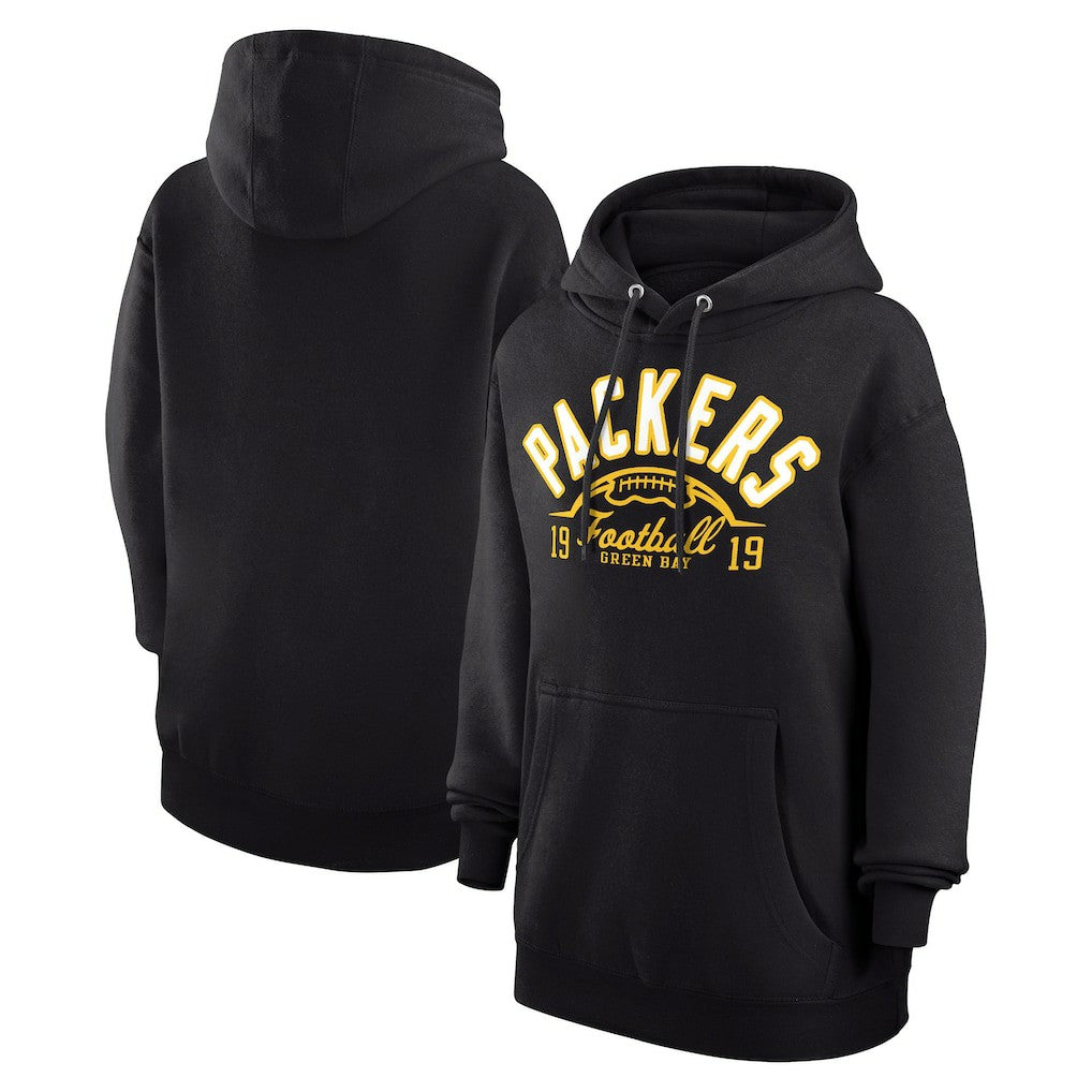 Green Bay Packers Starter Unisex Half Ball Team Fleece Pullover Hoodie Black | NFL