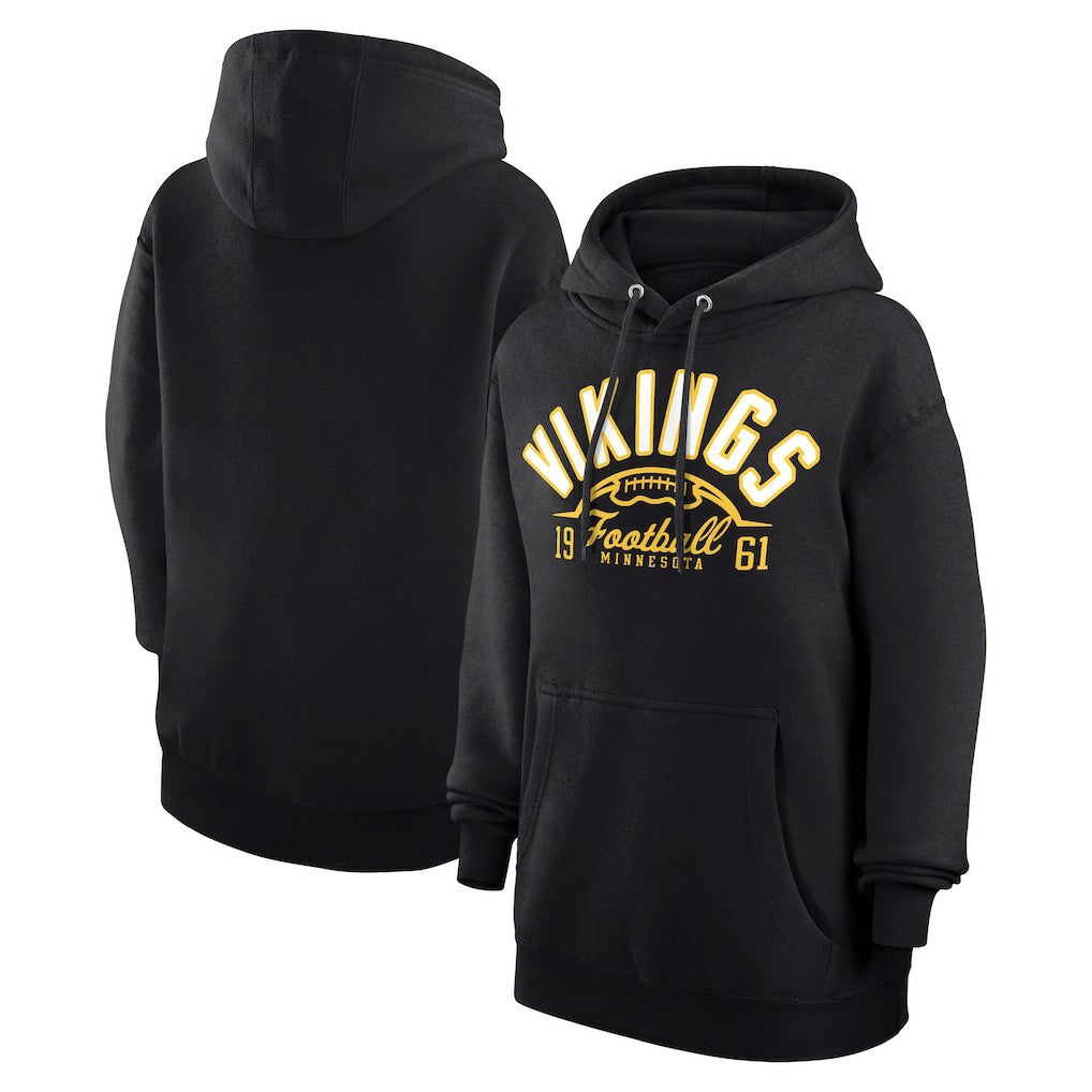Minnesota Vikings Starter Unisex Half Ball Team Fleece Pullover Hoodie Black | NFL