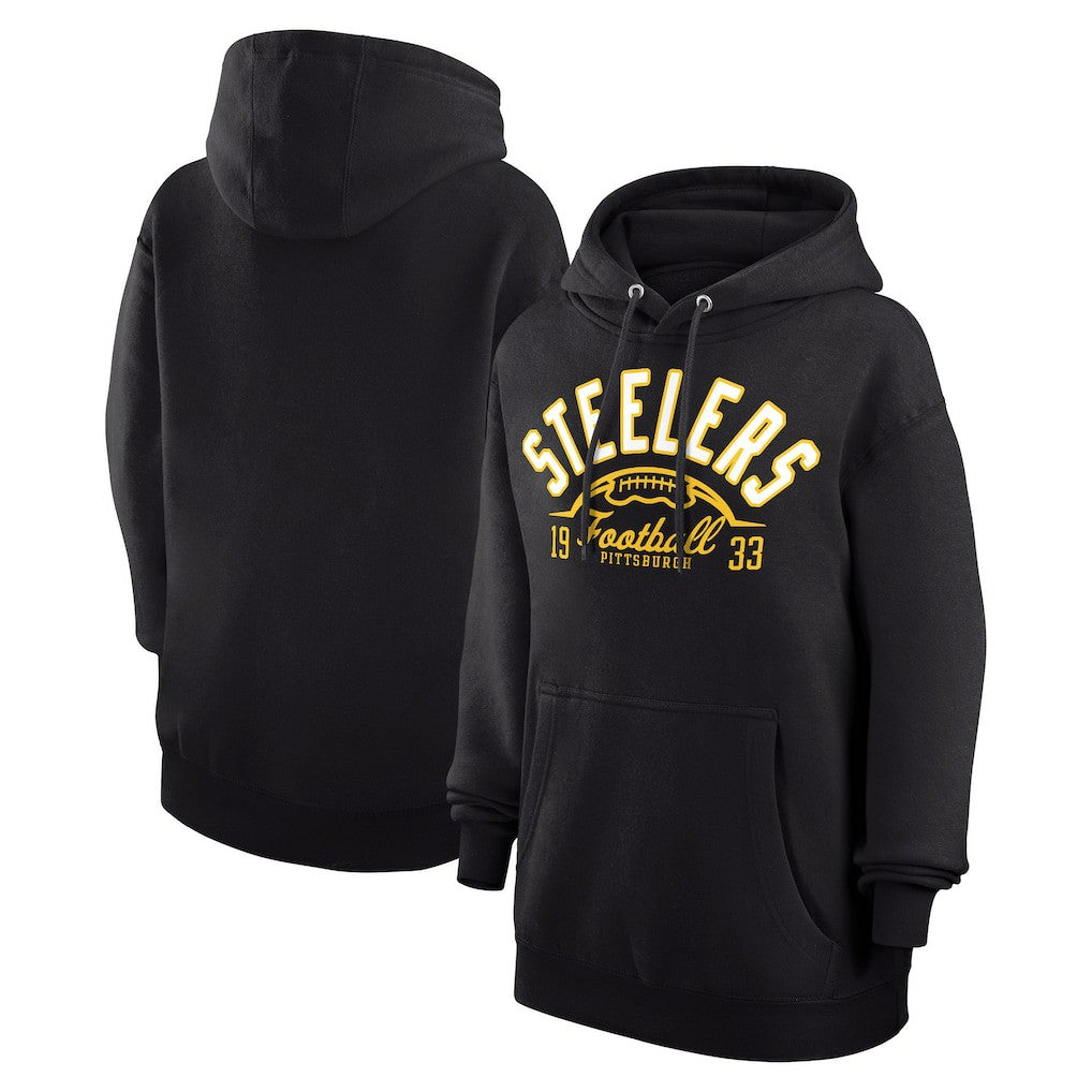 Pittsburgh Steelers Starter Unisex Half Ball Team Fleece Pullover Hoodie Black | NFL