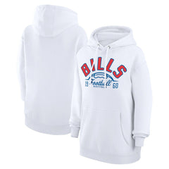 Buffalo Bills Starter Unisex Half Ball Team Fleece Pullover Hoodie White | NFL