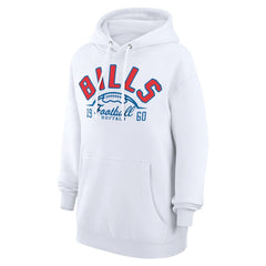 Buffalo Bills Starter Unisex Half Ball Team Fleece Pullover Hoodie White | NFL
