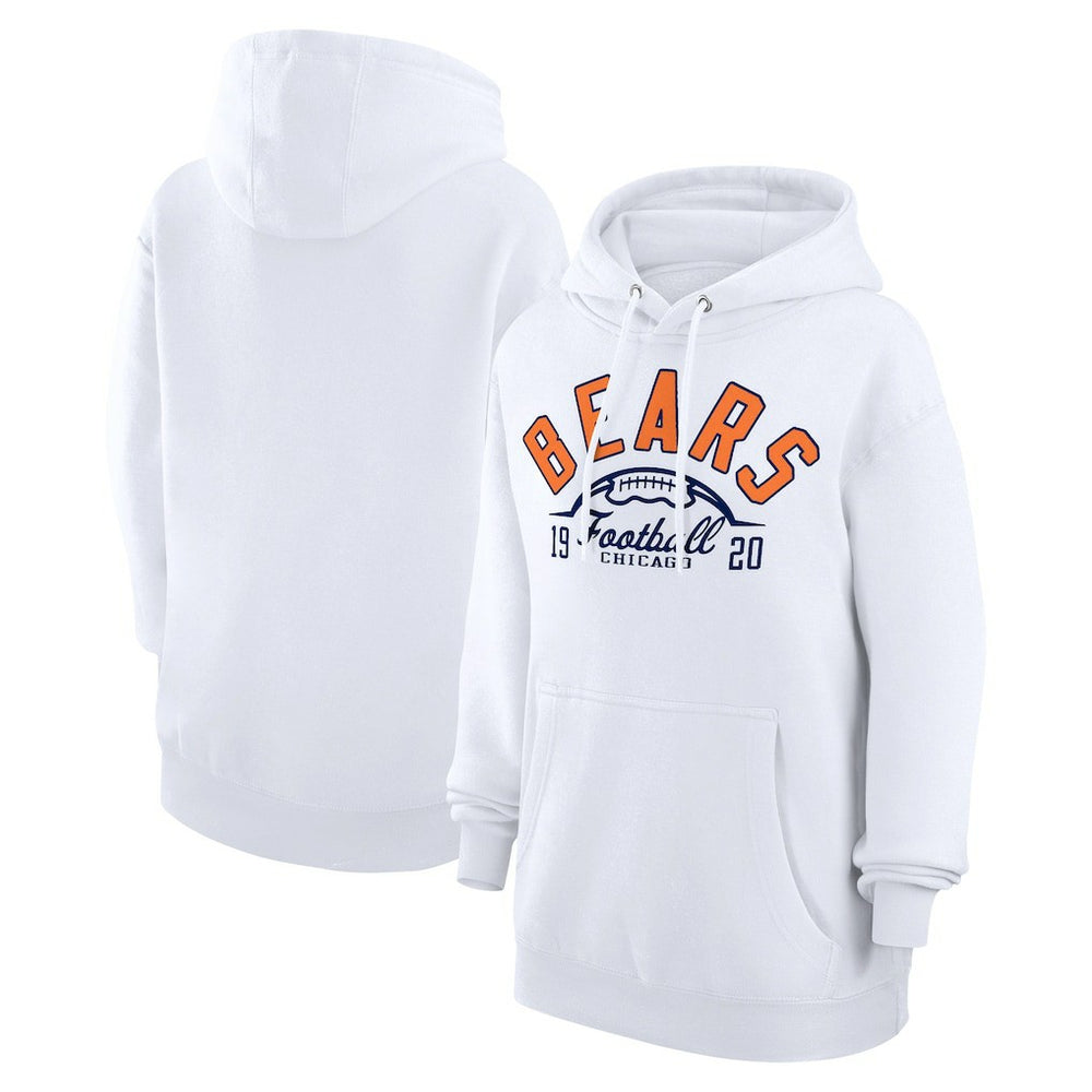 Chicago Bears Starter Unisex Half Ball Team Fleece Pullover Hoodie White | NFL