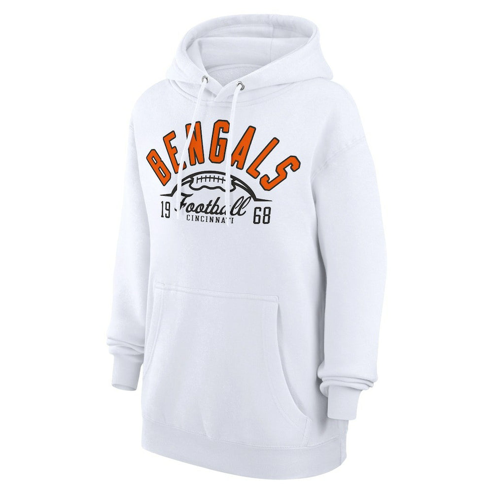 Cincinnati Bengals Starter Unisex Half Ball Team Fleece Pullover Hoodie White | NFL