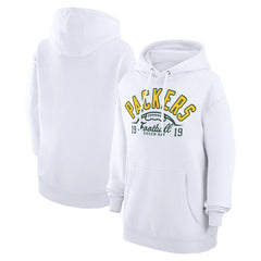 Green Bay Packers Starter Unisex Half Ball Team Fleece Pullover Hoodie White | NFL