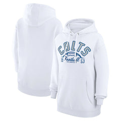 Indianapolis Colts Starter Unisex Half Ball Team Fleece Pullover Hoodie White | NFL