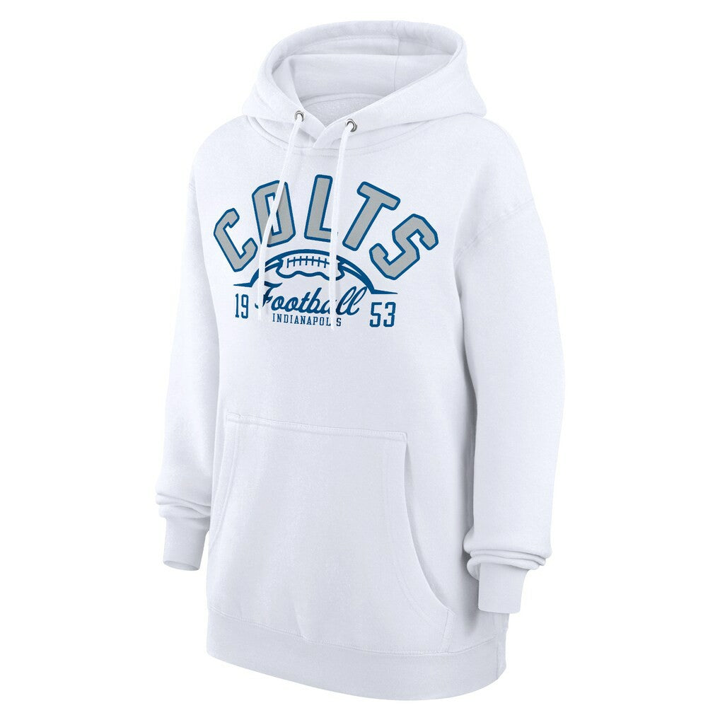 Indianapolis Colts Starter Unisex Half Ball Team Fleece Pullover Hoodie White | NFL