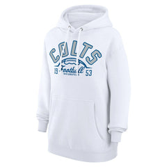 Indianapolis Colts Starter Unisex Half Ball Team Fleece Pullover Hoodie White | NFL