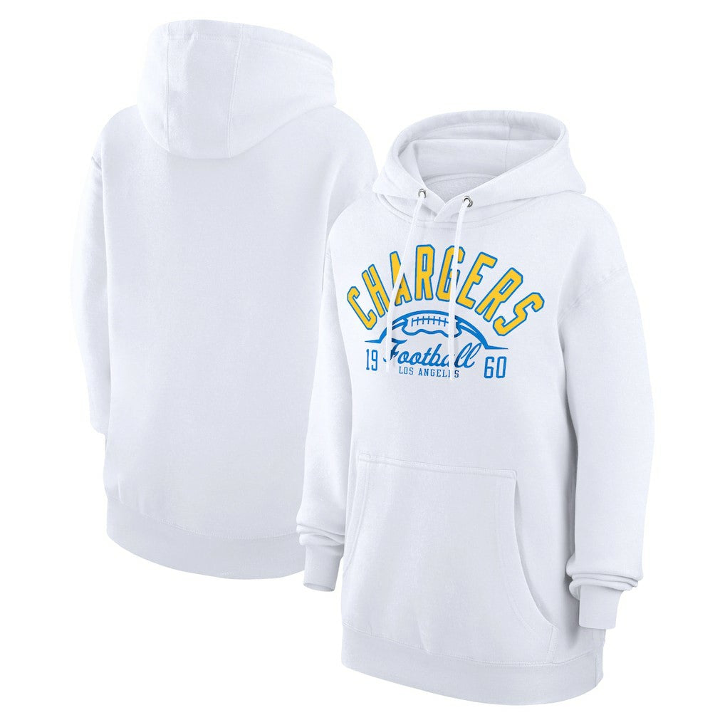 Los Angeles Chargers Starter Unisex Half Ball Team Fleece Pullover Hoodie White | NFL