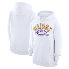 Minnesota Vikings Starter Unisex Half Ball Team Fleece Pullover Hoodie White | NFL