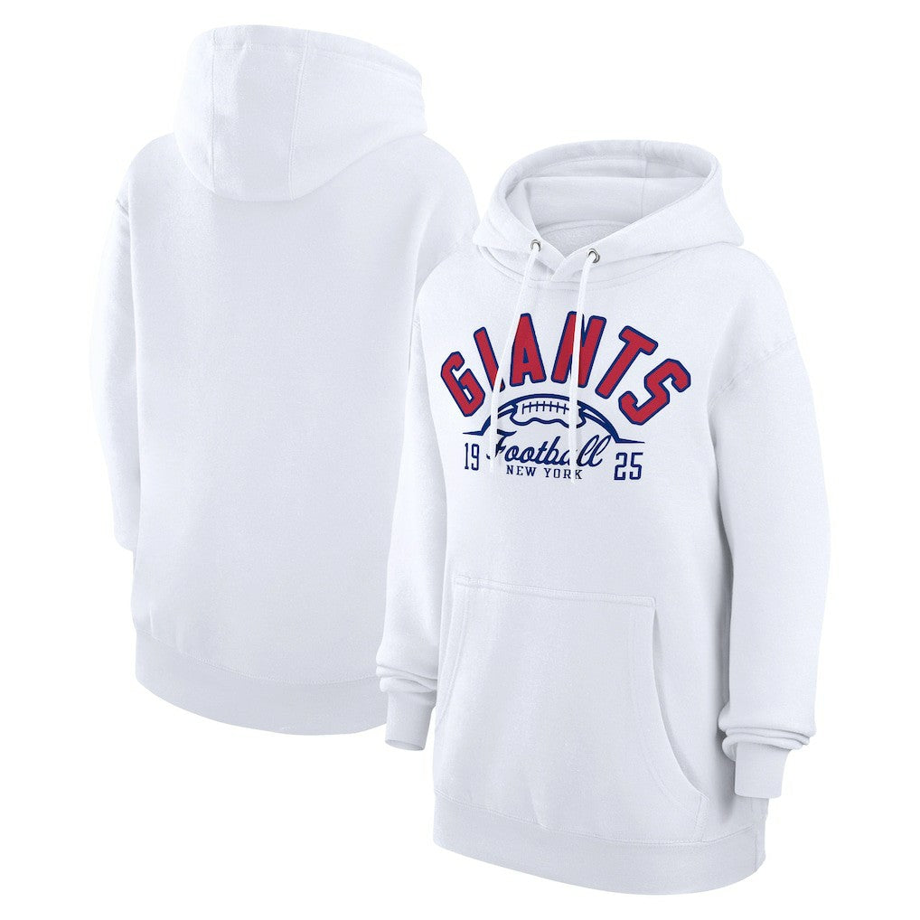 New York Giants Starter Unisex Half Ball Team Fleece Pullover Hoodie White | NFL
