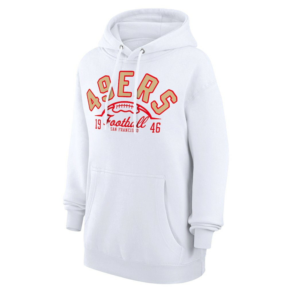 San Francisco 49ers Starter Unisex Half Ball Team Fleece Pullover Hoodie White | NFL
