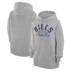 Buffalo Bills Starter Unisex Half Ball Team Fleece Pullover Hoodie Heather Gray | NFL