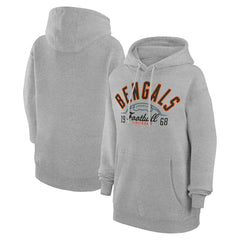 Cincinnati Bengals Starter Unisex Half Ball Team Fleece Pullover Hoodie Heather Gray | NFL