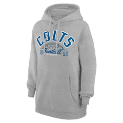 Indianapolis Colts Starter Unisex Half Ball Team Fleece Pullover Hoodie Heather Gray | NFL