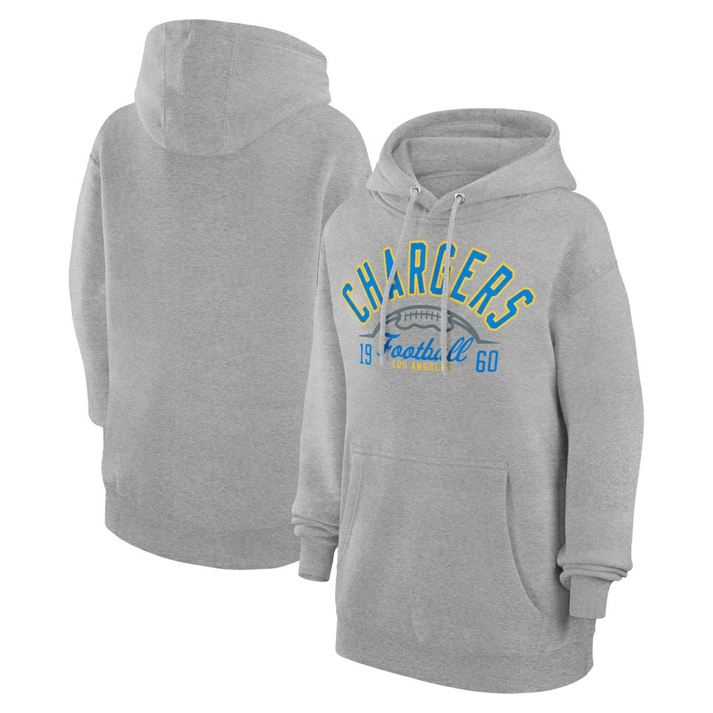 Los Angeles Chargers Starter Unisex Half Ball Team Fleece Pullover Hoodie Heather Gray | NFL