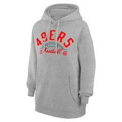 San Francisco 49ers Starter Unisex Half Ball Team Fleece Pullover Hoodie Heather Gray | NFL