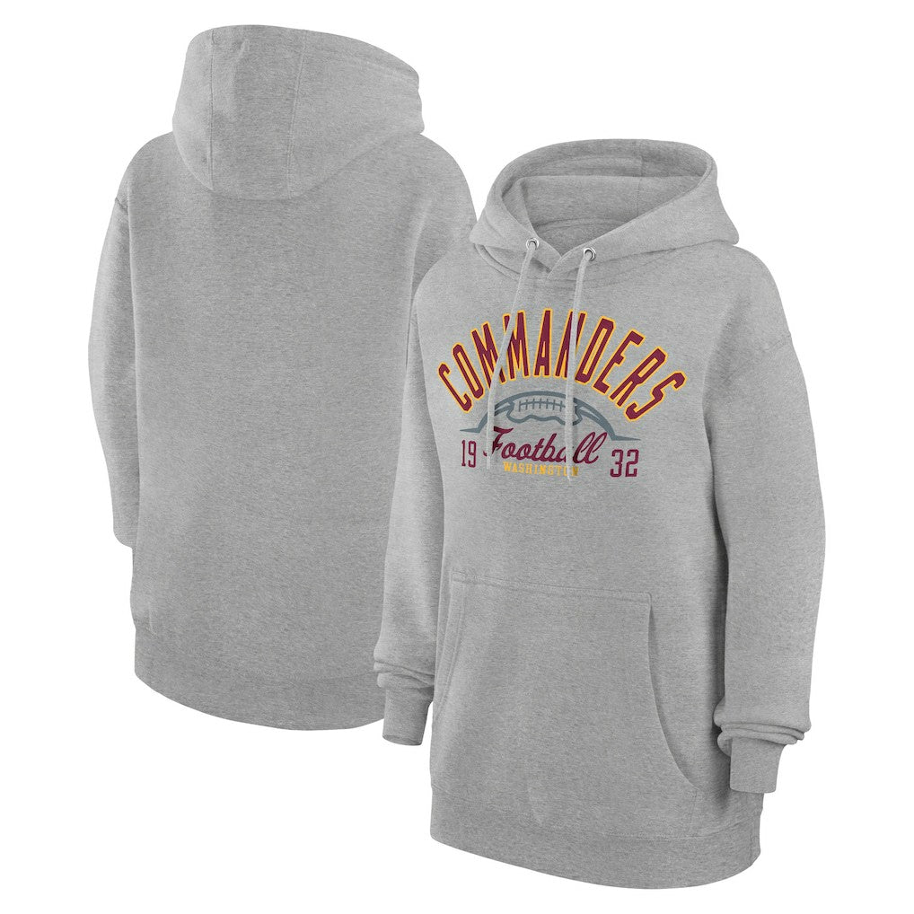 Washington Commanders Starter Unisex Half Ball Team Fleece Pullover Hoodie Heather Gray | NFL