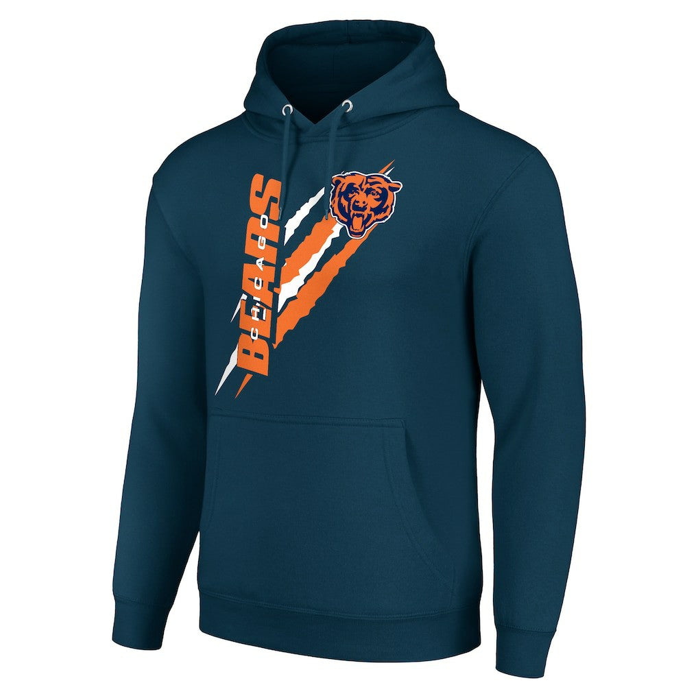 Chicago Bears Starter Unisex Color Scratch Fleece Pullover Hoodie Navy | NFL