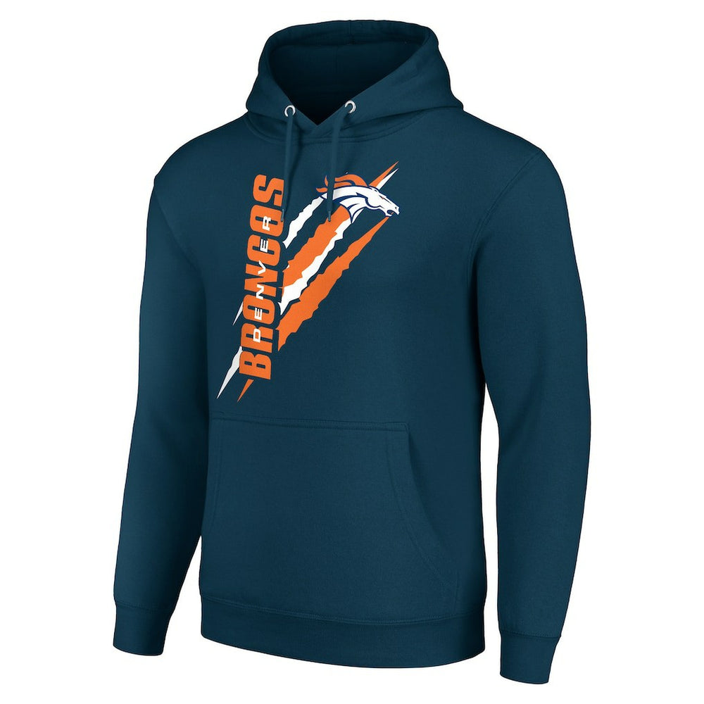 Denver Broncos Starter Unisex Color Scratch Fleece Pullover Hoodie Navy | NFL