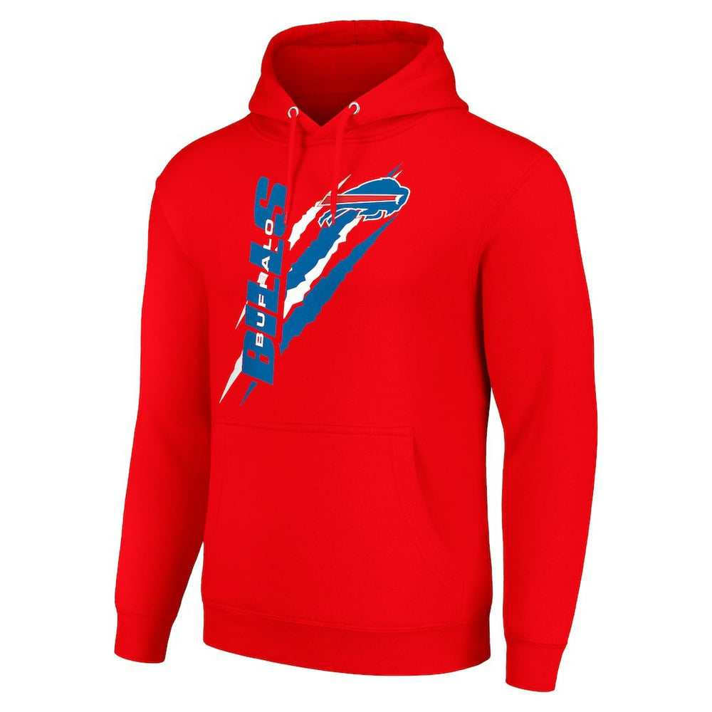 Buffalo Bills Starter Unisex Color Scratch Fleece Pullover Hoodie Red | NFL