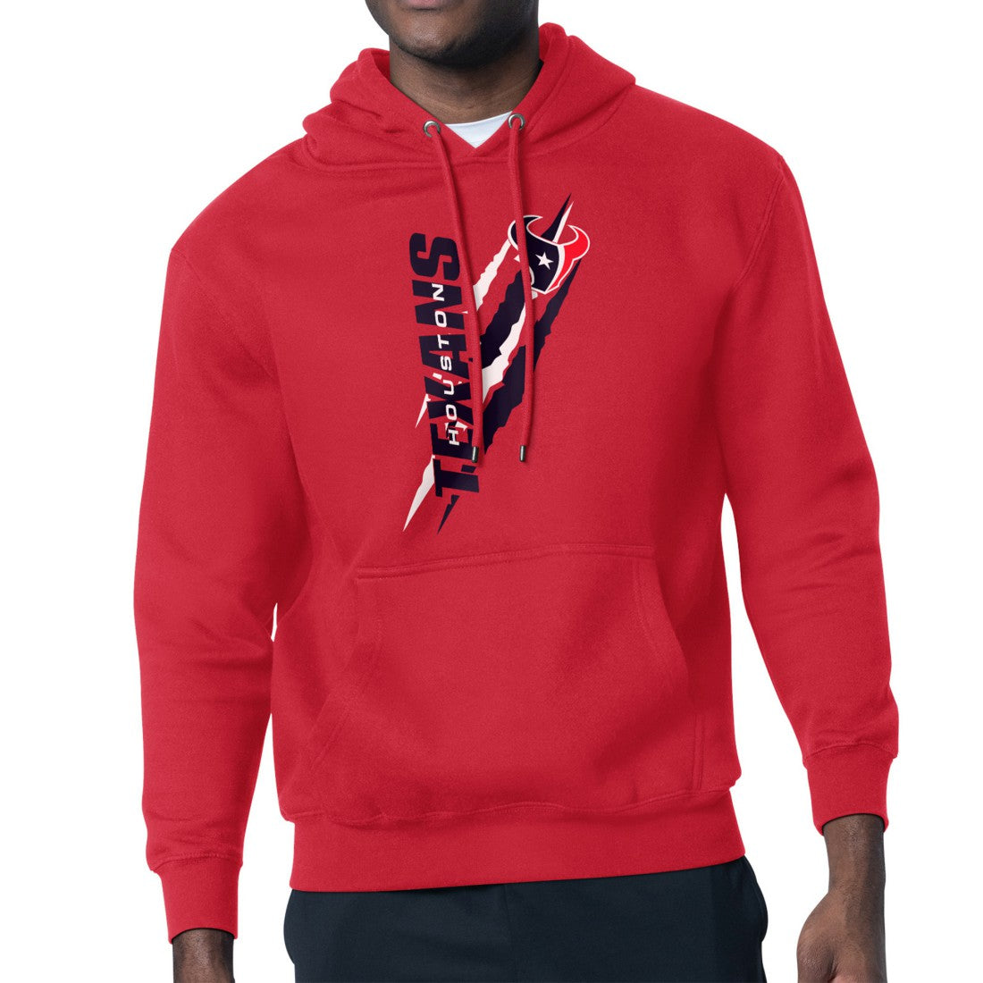 Houston Texans Starter Unisex Color Scratch Fleece Pullover Hoodie Red | NFL