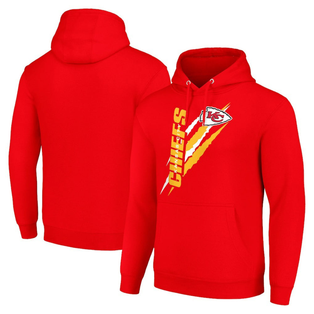 Kansas City Chiefs Starter Unisex Color Scratch Fleece Pullover Hoodie Red | NFL