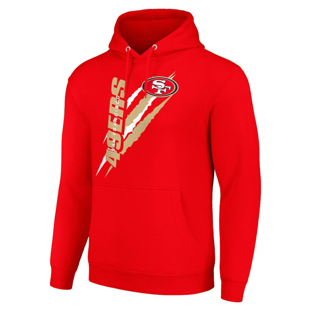 San Francisco 49ers Starter Unisex Color Scratch Fleece Pullover Hoodie Scarlet | NFL