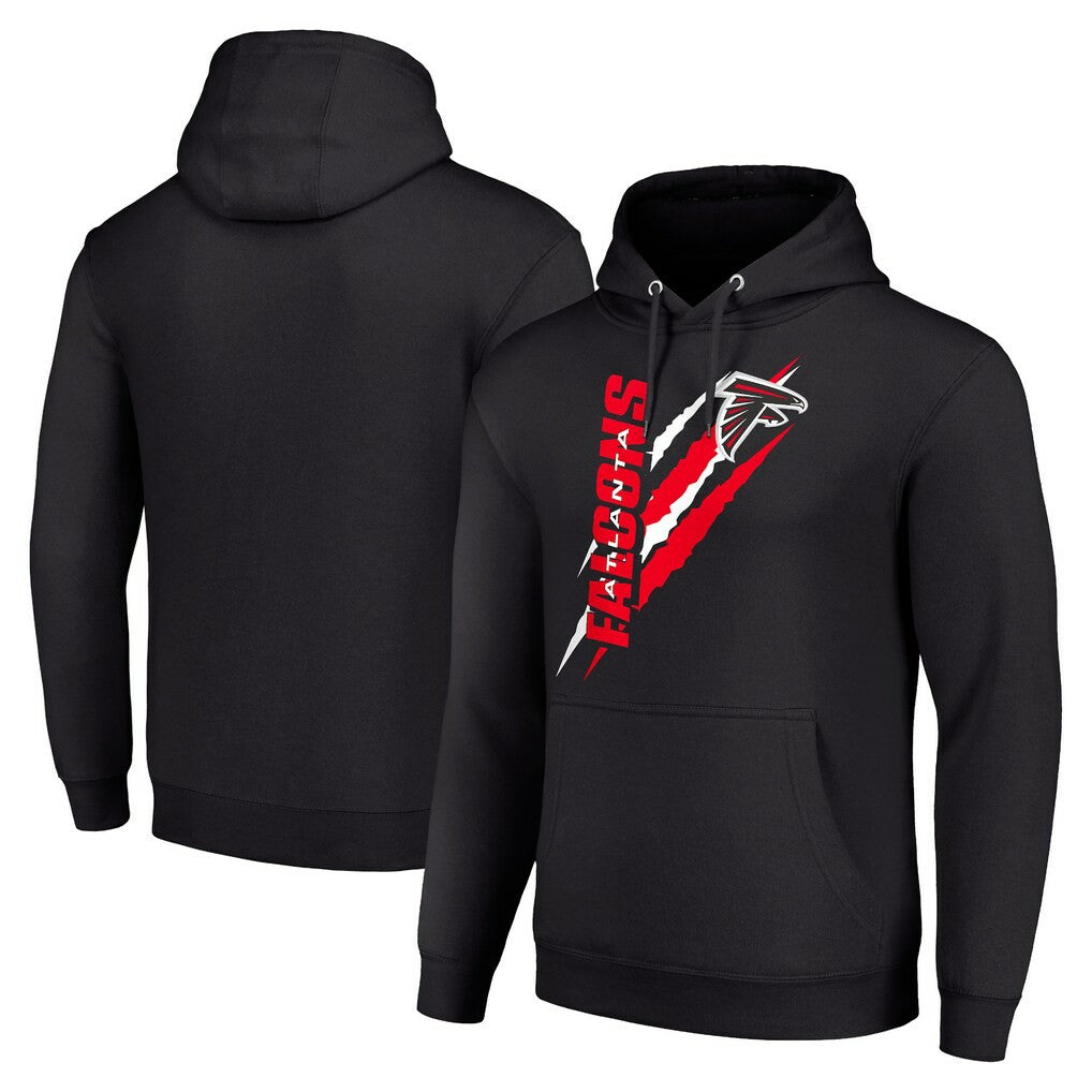 Atlanta Falcons Starter Unisex Color Scratch Fleece Pullover Hoodie Black | NFL