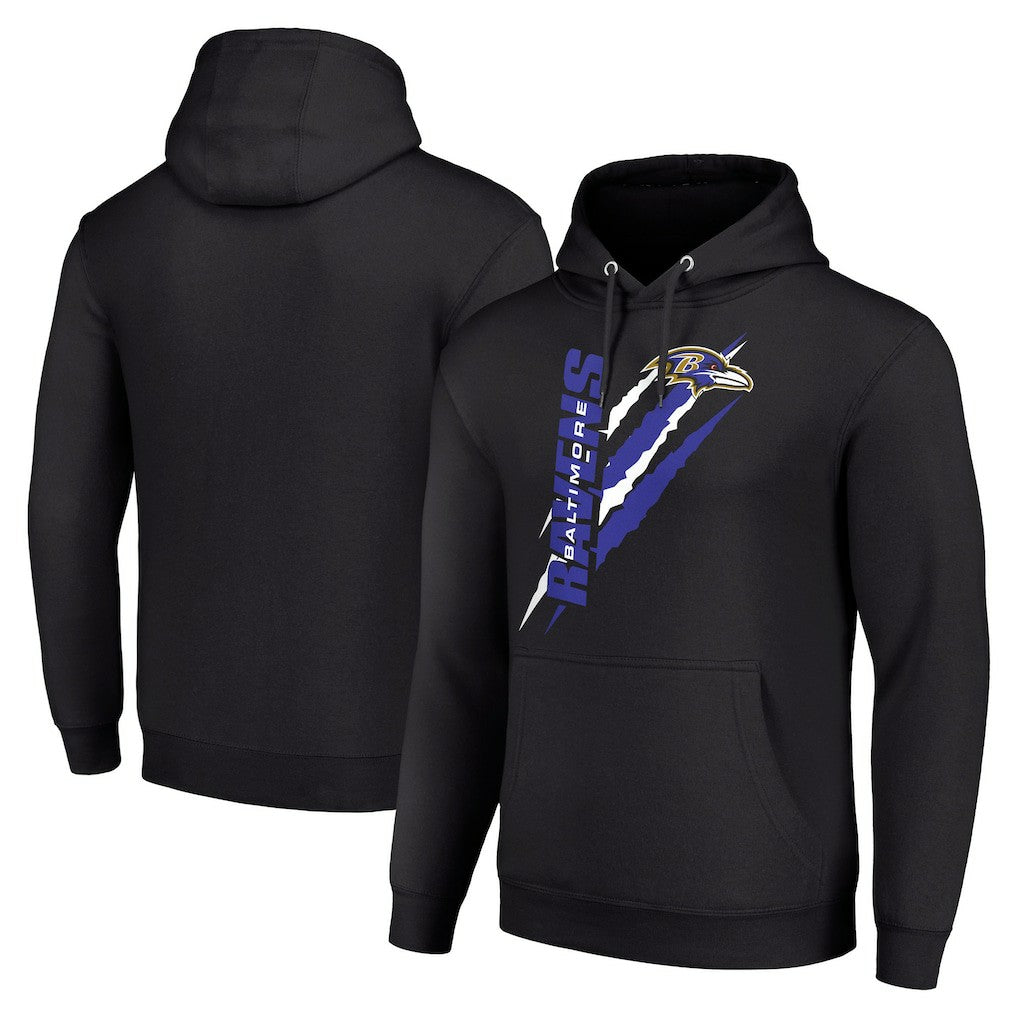 Baltimore Ravens Starter Unisex Color Scratch Fleece Pullover Hoodie Black | NFL