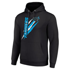 Carolina Panthers Starter Unisex Color Scratch Fleece Pullover Hoodie Black | NFL
