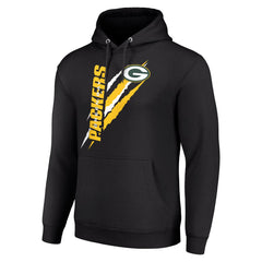 Green Bay Packers Starter Unisex Color Scratch Fleece Pullover Hoodie Black | NFL