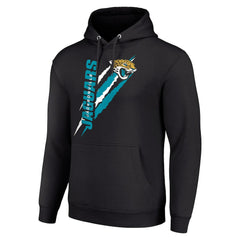 Jacksonville Jaguars Starter Unisex Color Scratch Fleece Pullover Hoodie Black | NFL