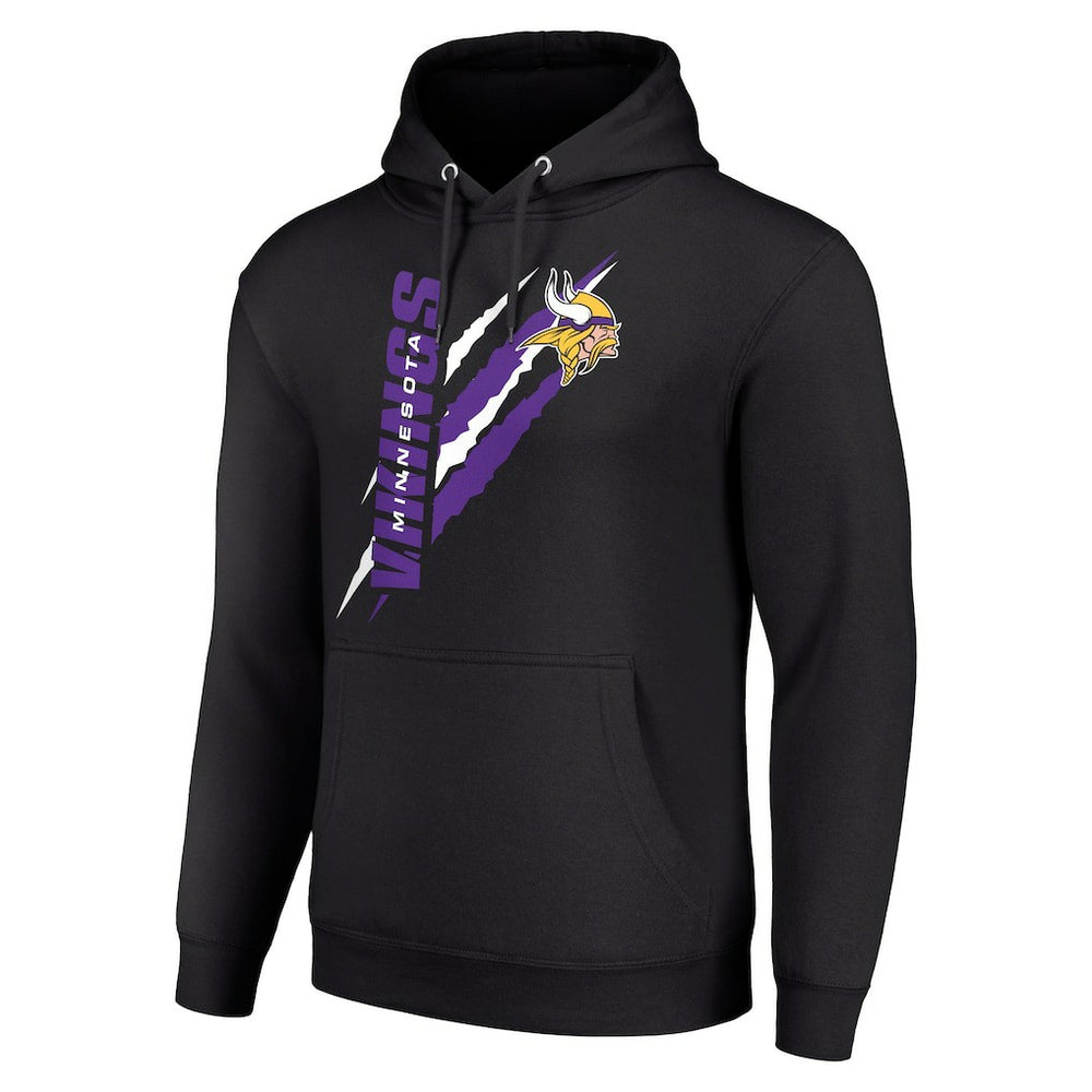 Minnesota Vikings Starter Unisex Color Scratch Fleece Pullover Hoodie Black | NFL