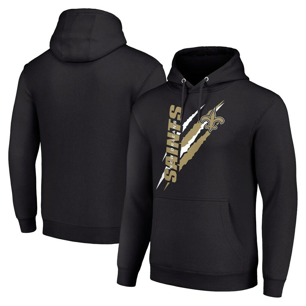 New Orleans Saints Starter Unisex Color Scratch Fleece Pullover Hoodie Black | NFL