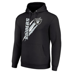 Las Vegas Raiders Starter Unisex Color Scratch Fleece Pullover Hoodie Black | NFL