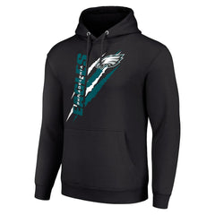 Philadelphia Eagles Starter Unisex Color Scratch Fleece Pullover Hoodie Black | NFL